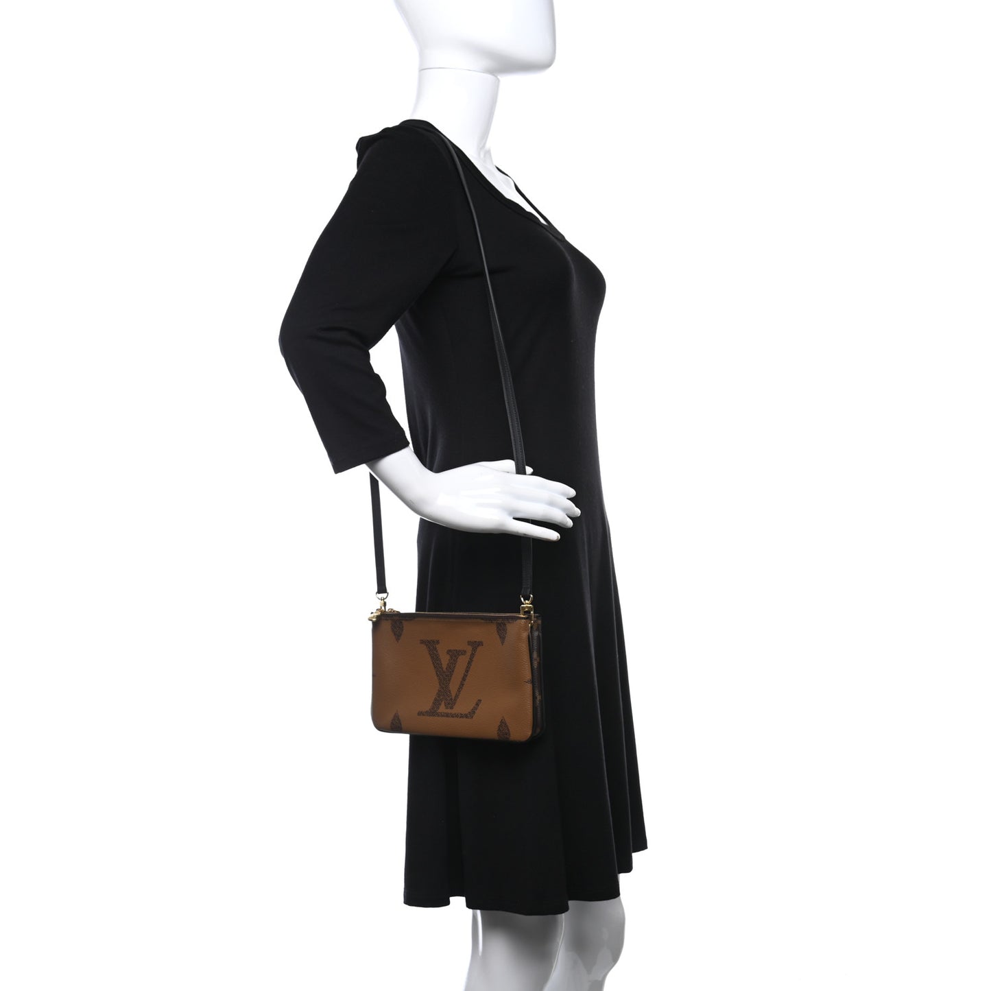 Reverse Monogram Giant Double Zip Pochette