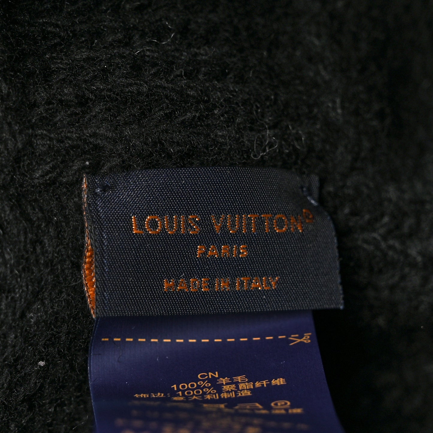 Wool Damier Pearls Beanie Hat Black