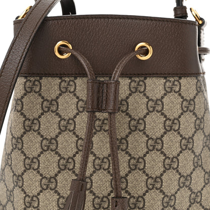 Gucci GG Supreme Monogram Web Small Ophidia Bucket Bag Brown 8 of 10
