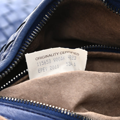 Bottega Veneta Nappa Intrecciato Fuzzy Medium Veneta Hobo Sapphire 6 of 11