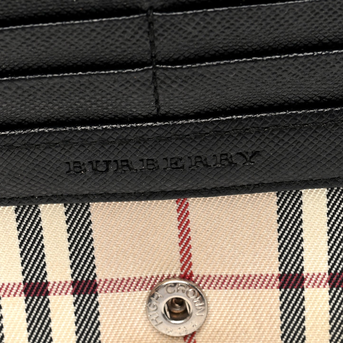 House Check Continental Wallet Black