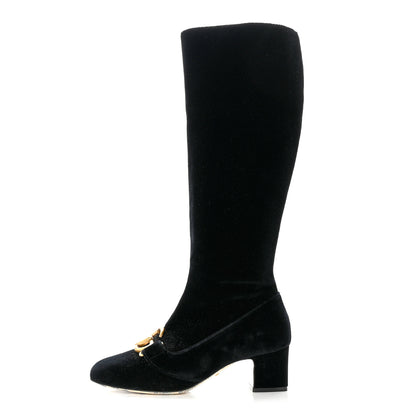 Gucci Velvet GG Victoire 55mm Boots 36 Black 1 of 9