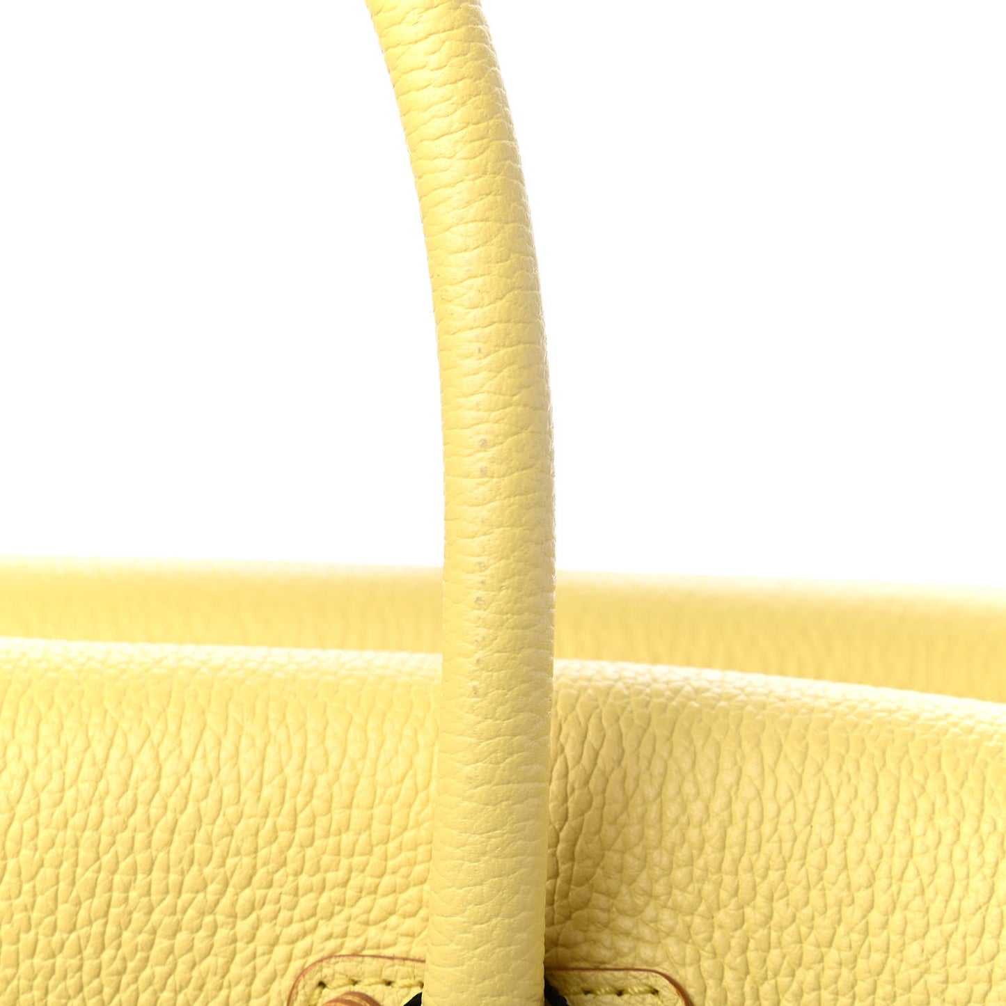 Grained Calfskin Medium Milla Tote Custard Yellow