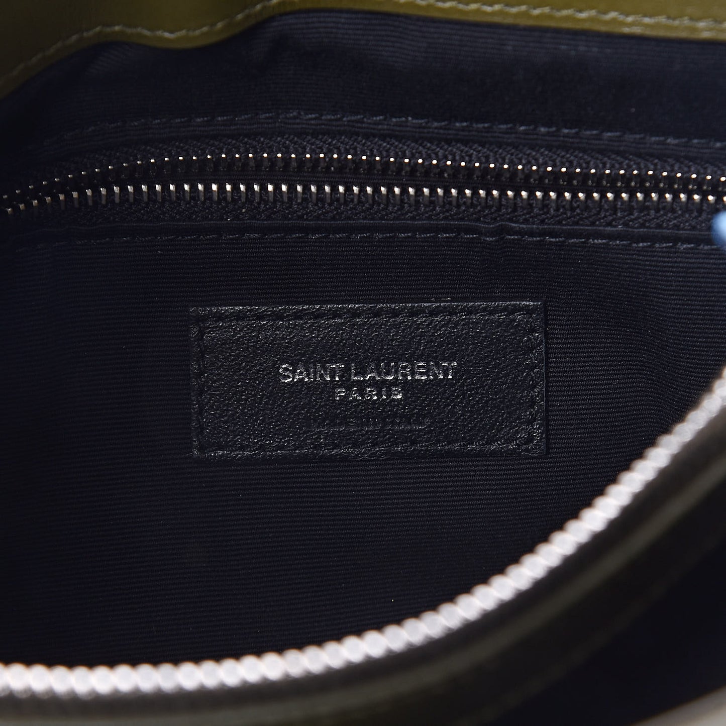 Calfskin Y Quilted Monogram Medium Loulou Chain Satchel Military Olive