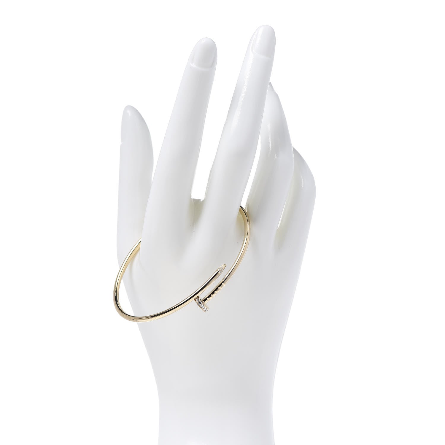Cartier 18K Yellow Gold Diamond Small Juste Un Clou Bracelet 18 2 of 4