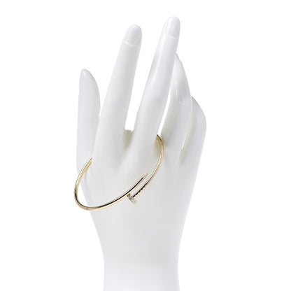 Cartier 18K Yellow Gold Diamond Small Juste Un Clou Bracelet 18 2 of 4