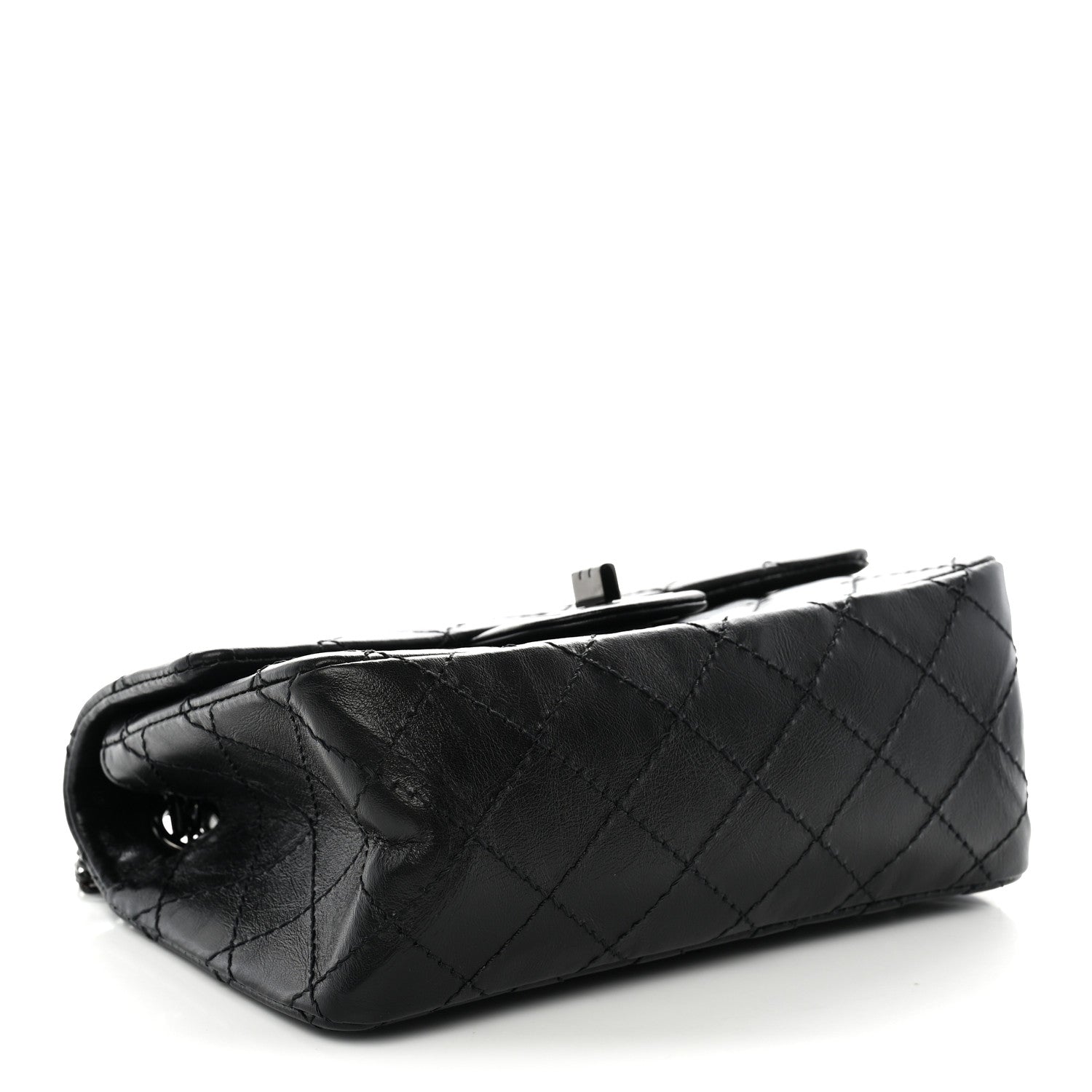 Chanel Aged Calfskin Quilted 2.55 Reissue Mini Flap So Black 4 of 11