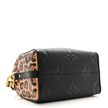 Louis Vuitton Empreinte Monogram Giant Wild At Heart Speedy Bandouliere 25 Black 4 of 9