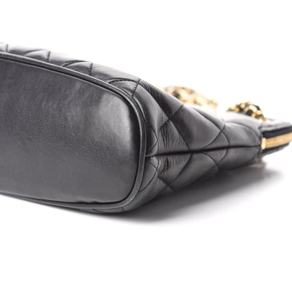 Chanel Lambskin Quilted Shoulder Bag Black 9 of 10