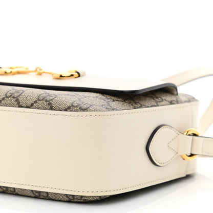 Gucci GG Supreme Monogram Small Horsebit 1955 Shoulder Bag Beige Mystic White 10 of 12