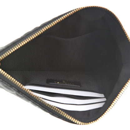 Chanel Caviar Camellia Embossed Small Pouch Black 5 of 8