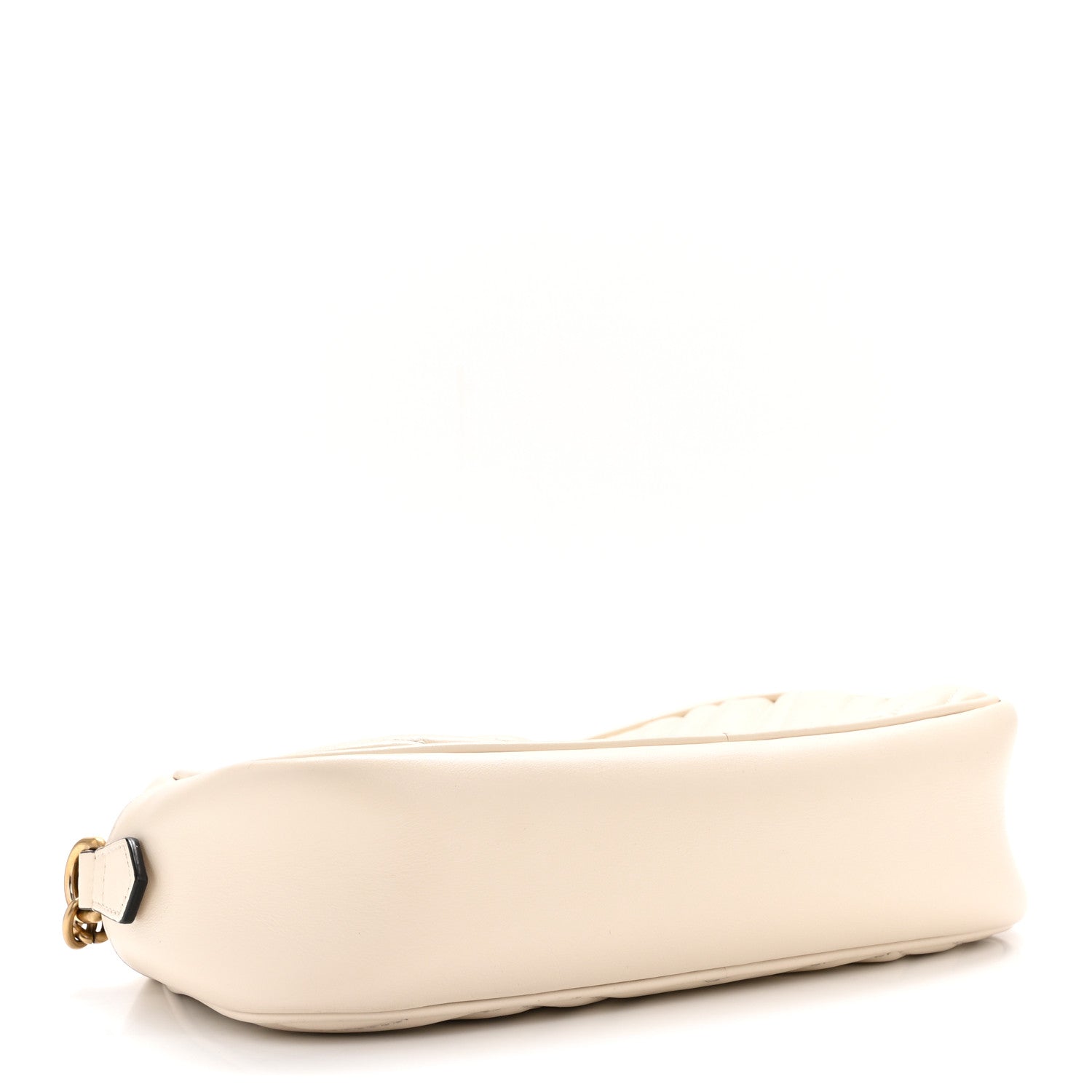 Gucci Calfskin Matelasse Small GG Marmont Chain Shoulder Bag White 4 of 14