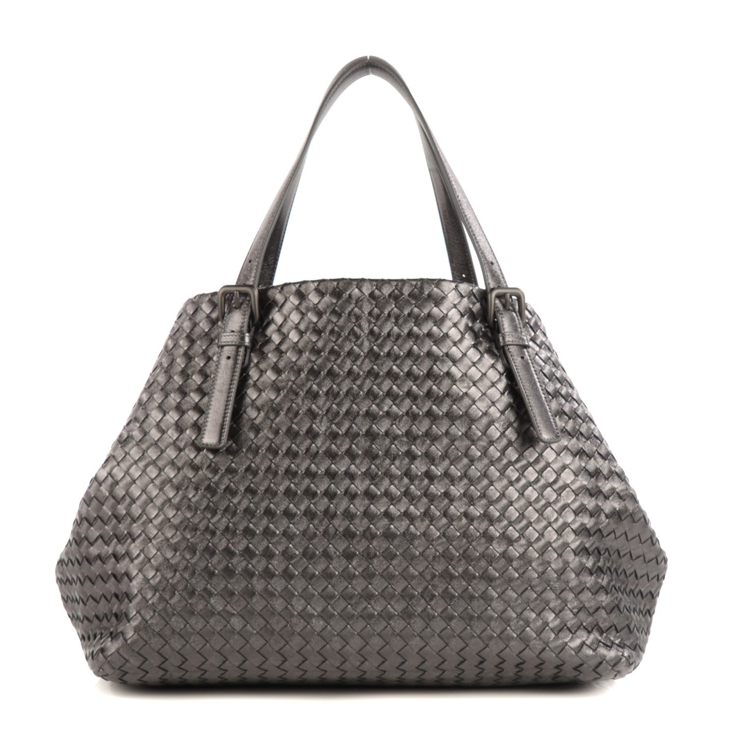 Grosgrain Intrecciato Large Seamless Tote Argento
