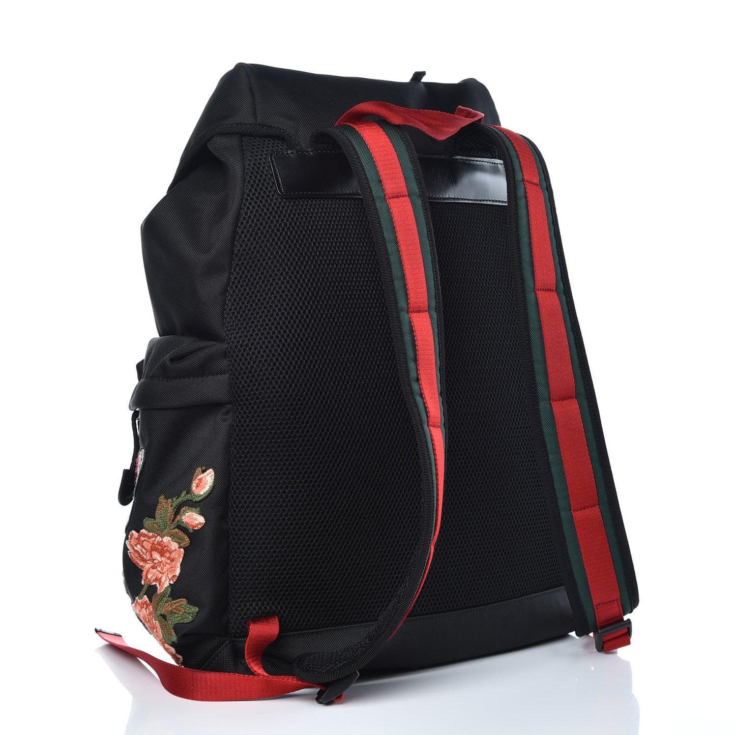 Techno Canvas Web L'Aveugle Par Amour Embroidered Double Buckle Backpack Black
