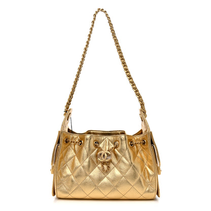 Chanel Metallic Caviar Quilted Mini Chanel 25 Handbag Gold 1 of 11