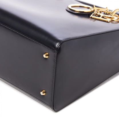 Christian Dior Glazed Calfskin Medium Lady Dior Black 5 of 7