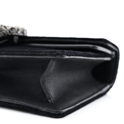 Gucci Suede Super Mini Dionysus Shoulder Bag Black 10 of 11