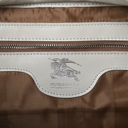Burberry Leather Quilted Large Manor Tote White 6 of 17