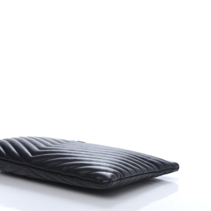 Saint Laurent Calfskin Matelasse Monogram Cassandre Tablet Pouch Black 7 of 10