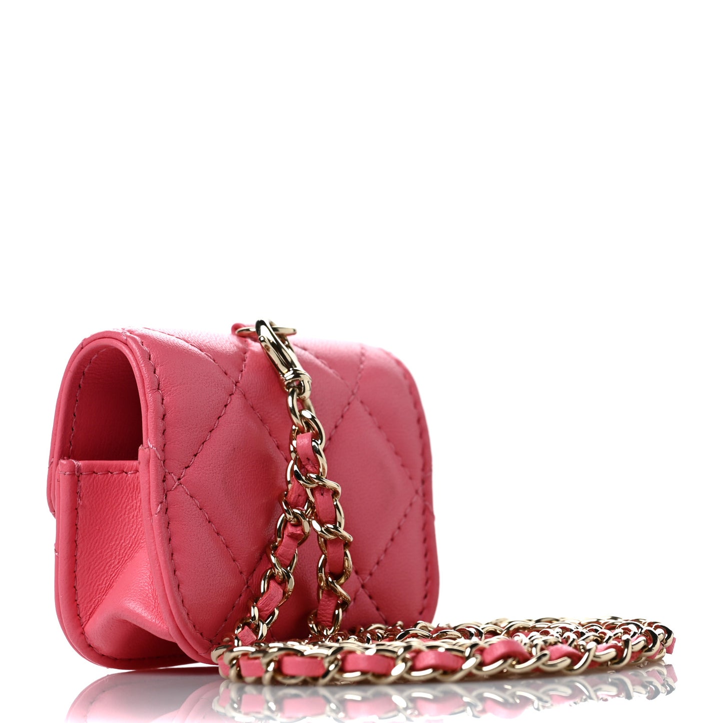 Lambskin Quilted Airpods Pro Case Coral