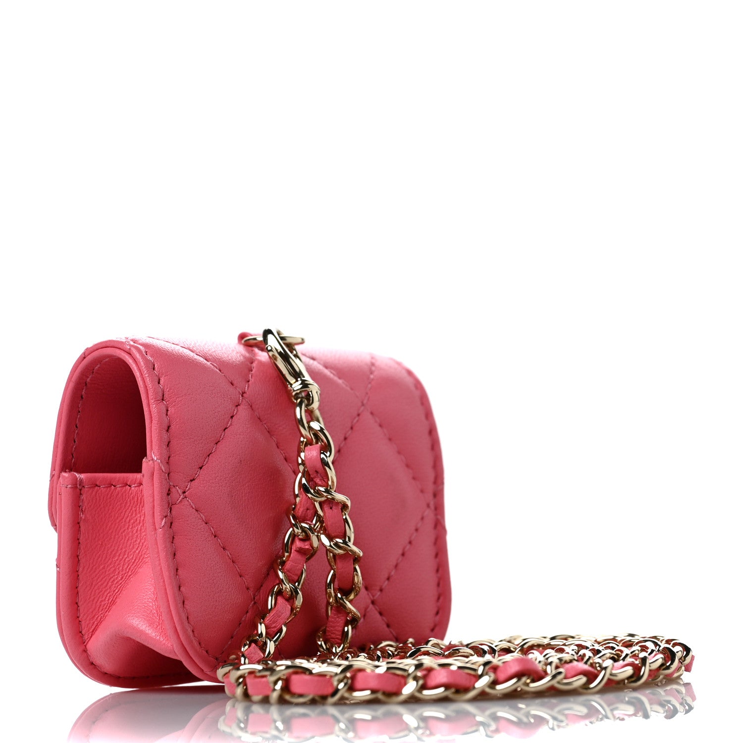 Chanel Lambskin Quilted Airpods Pro Case Coral 2 of 8