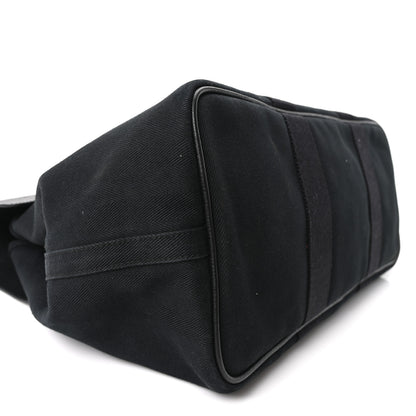 Hermes Chevron Herringbone Toile Vache Liegee Valparaiso Tote  MM Black 10 of 11