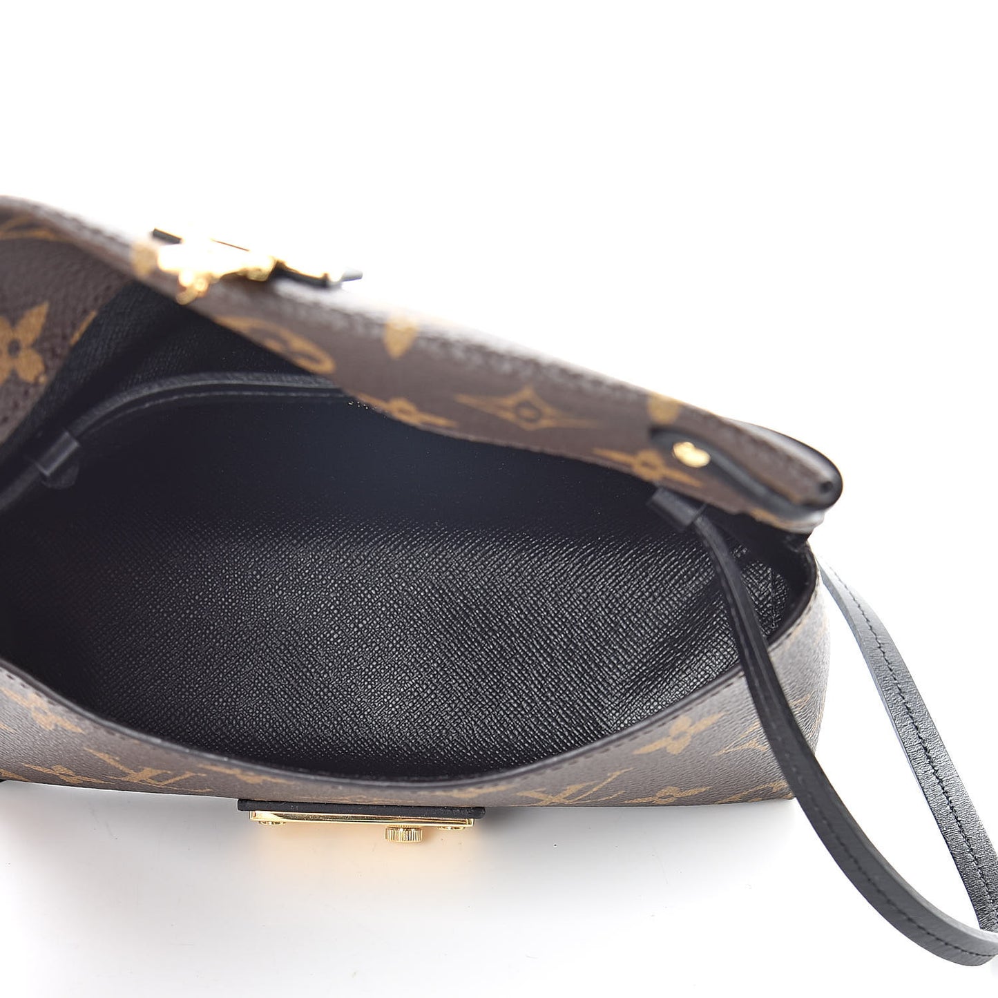 Monogram Triangle Chain Wallet Black