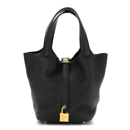 Hermes Taurillon Clemence Picotin Lock 18 PM Black 1 of 10