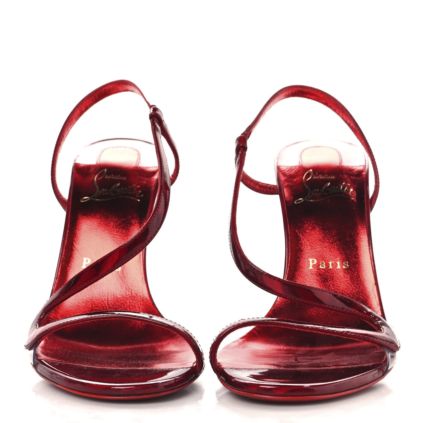 Metallic Patent Rosalie 100 Sandals 38 Loubi