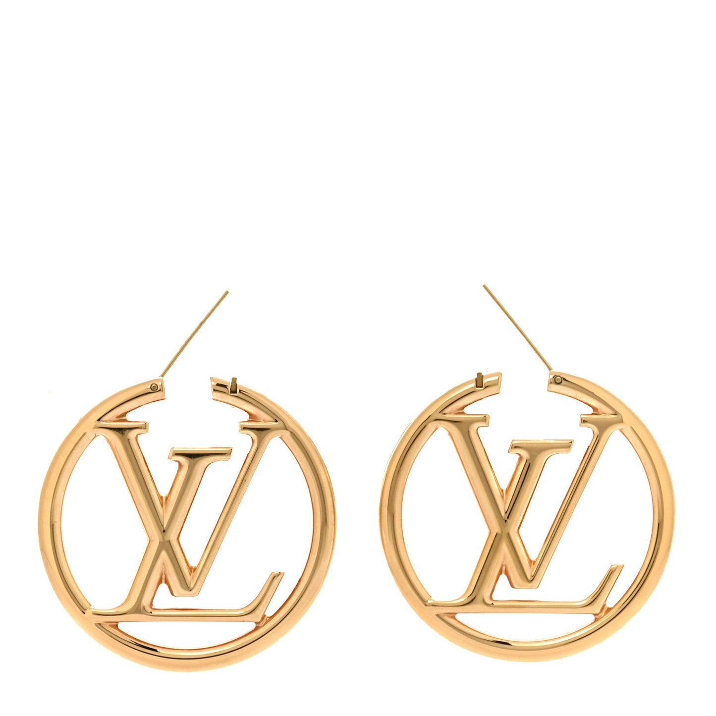 Metal Louise Hoop Earrings Gold