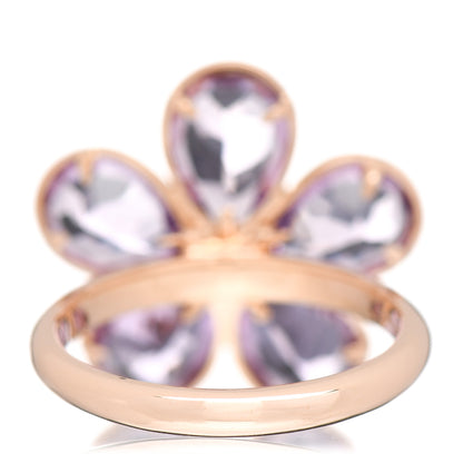 Tiffany 18K Rose Gold Diamond Amethyst Sparklers Flower Ring 49 5 4 of 5
