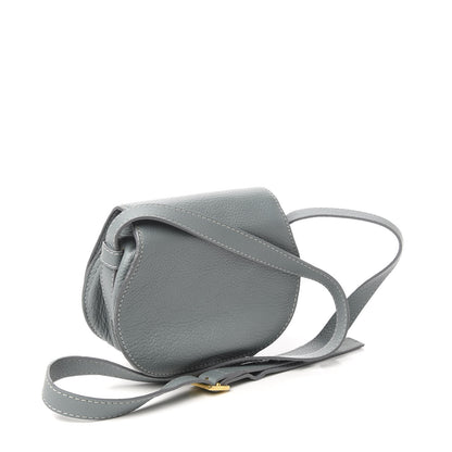 Chloe Calfskin Mini Marcie Round Crossbody Bag Faded Blue 3 of 10