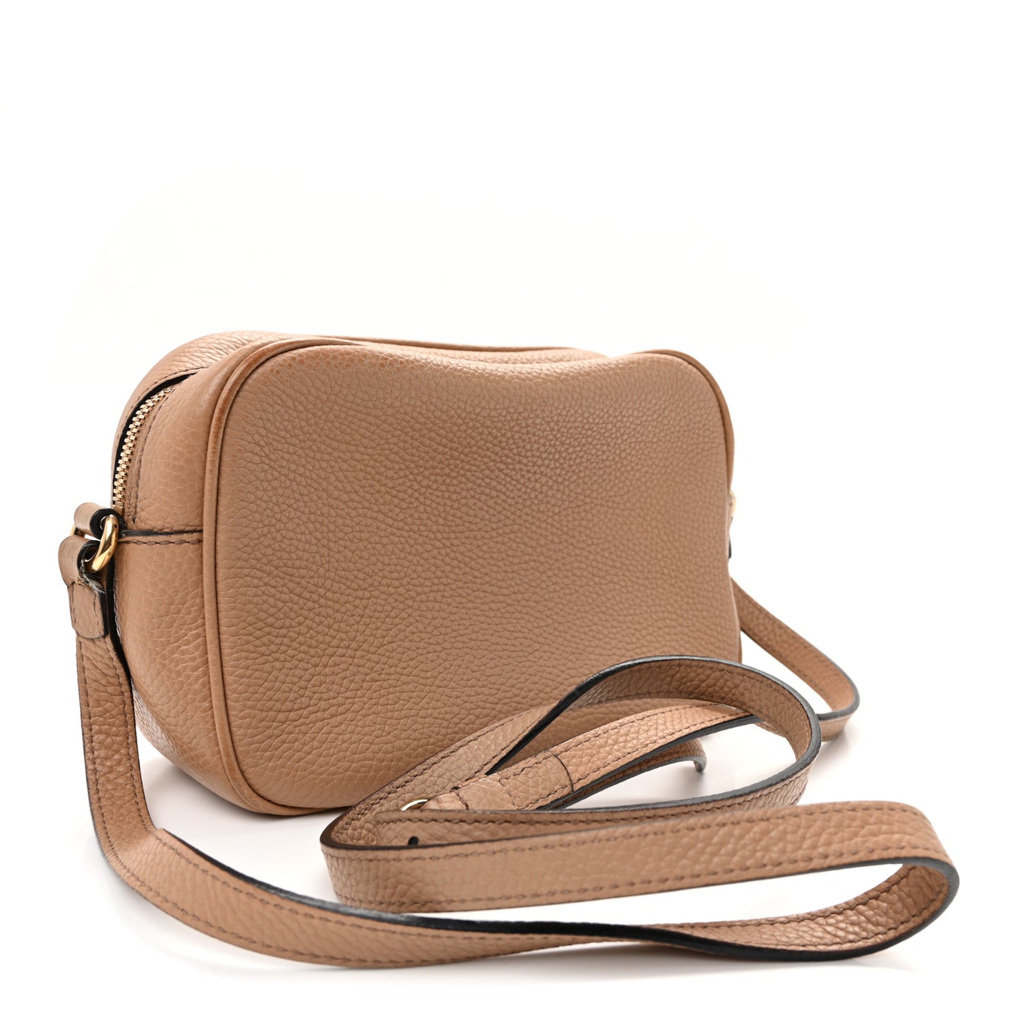 Pebbled Calfskin Small Soho Disco Bag Camelia