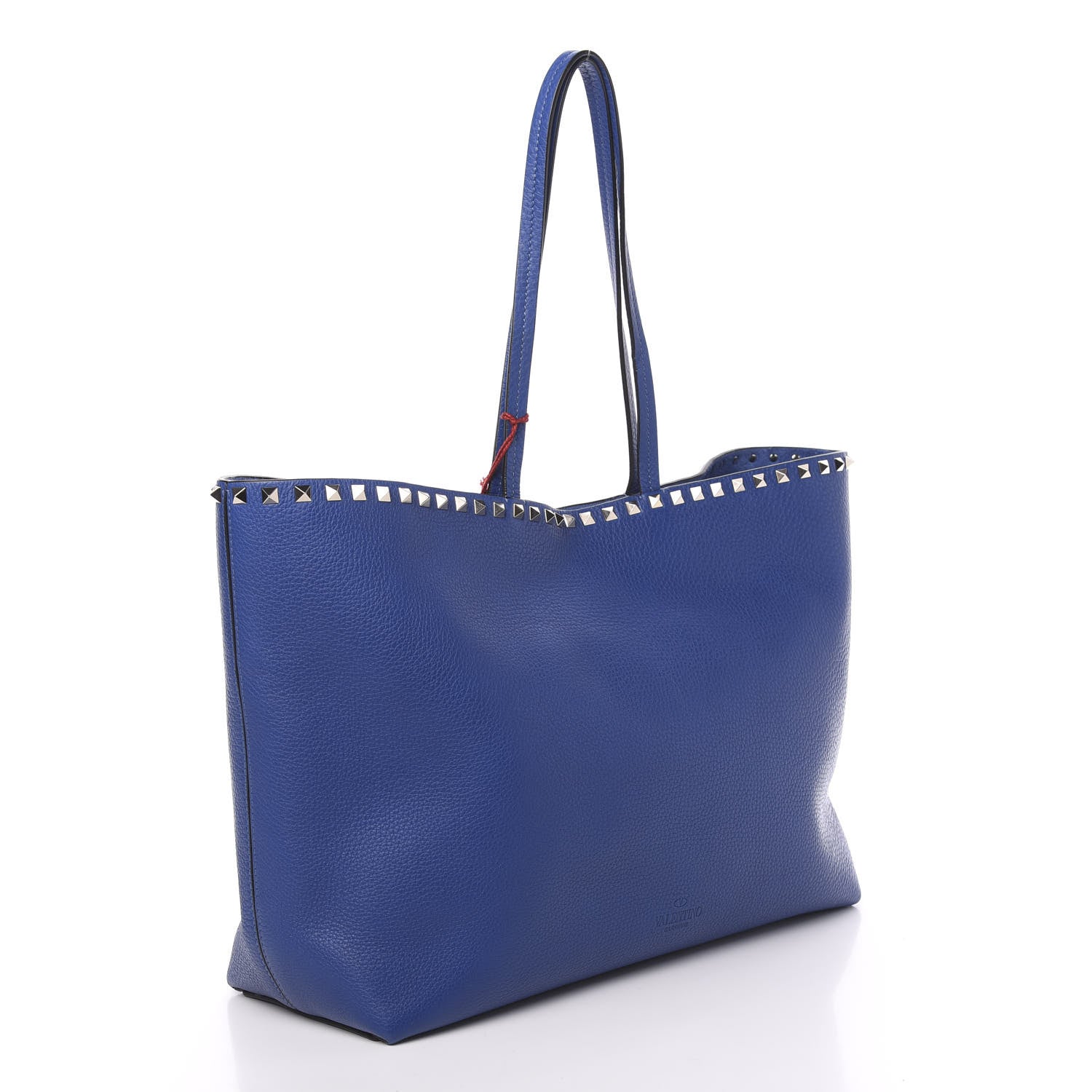 Valentino Garavani Grained Calfskin Rockstud Shoulder Tote Baltique 3 of 9