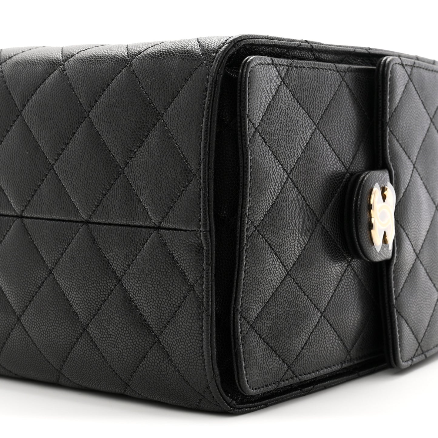 Caviar Quilted Medium Chanel 25 Handbag Black