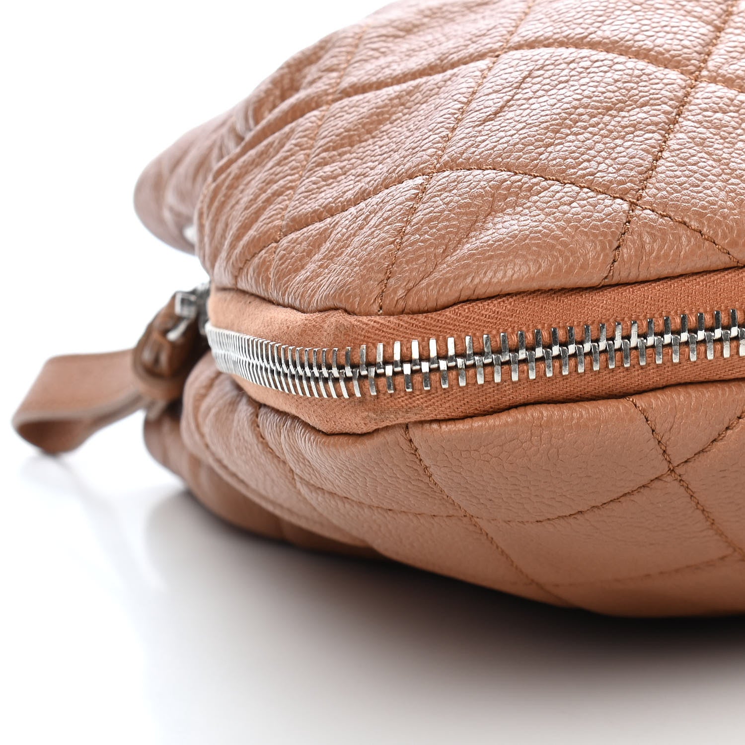Chanel Caviar Quilted Expandable Zip Shoulder Bag Beige 19 of 43