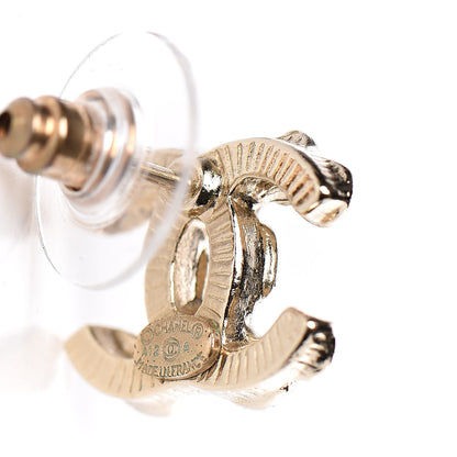 Chanel Gripoix CC Earrings Gold 4 of 5
