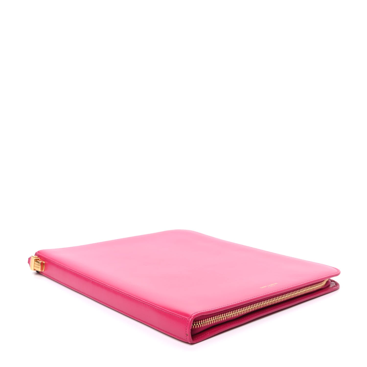Saint Laurent Smooth Calfskin Tuc iPad Case Fushia 4 of 8