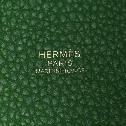 Hermes Taurillon Clemence Picotin Lock 18 PM Vert Yucca 6 of 12
