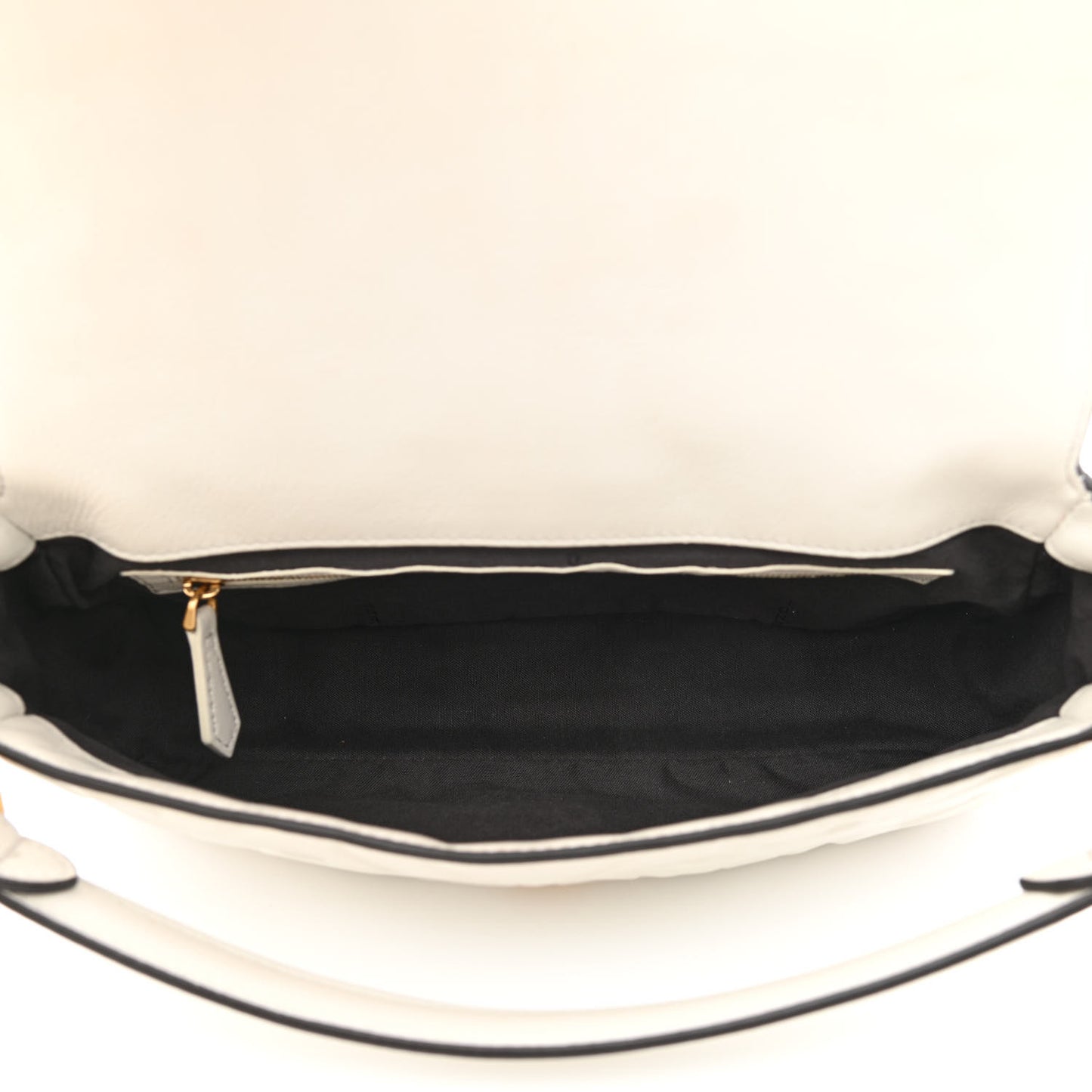Nappa FF 1974 Embossed Baguette White
