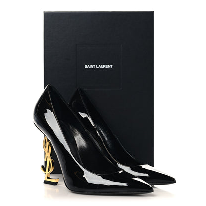 Saint Laurent Patent Opyum 110 Pumps 38 Black Gold 10 of 10