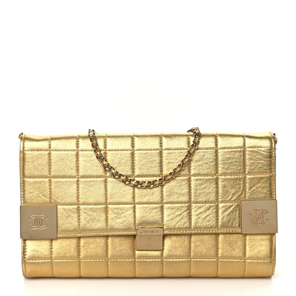 Chanel Metallic Lambskin Chocolate Bar Flap Gold 1 of 10
