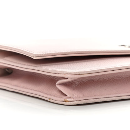 Chanel Caviar Sevruga Wallet On Chain WOC Pink 12 of 15