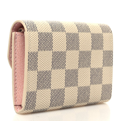 Louis Vuitton Damier Azur Rosalie Coin Purse Rose Ballerine 3 of 9