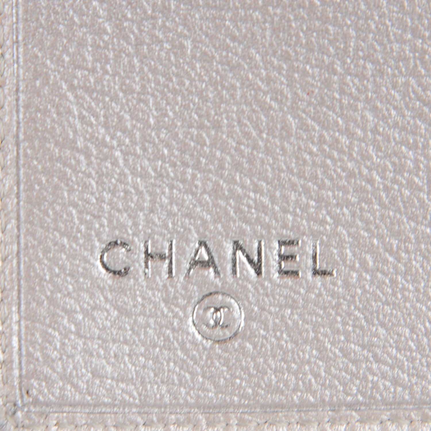 Chanel Goatskin Camellia Card Holder Wallet Silver 7 of 9