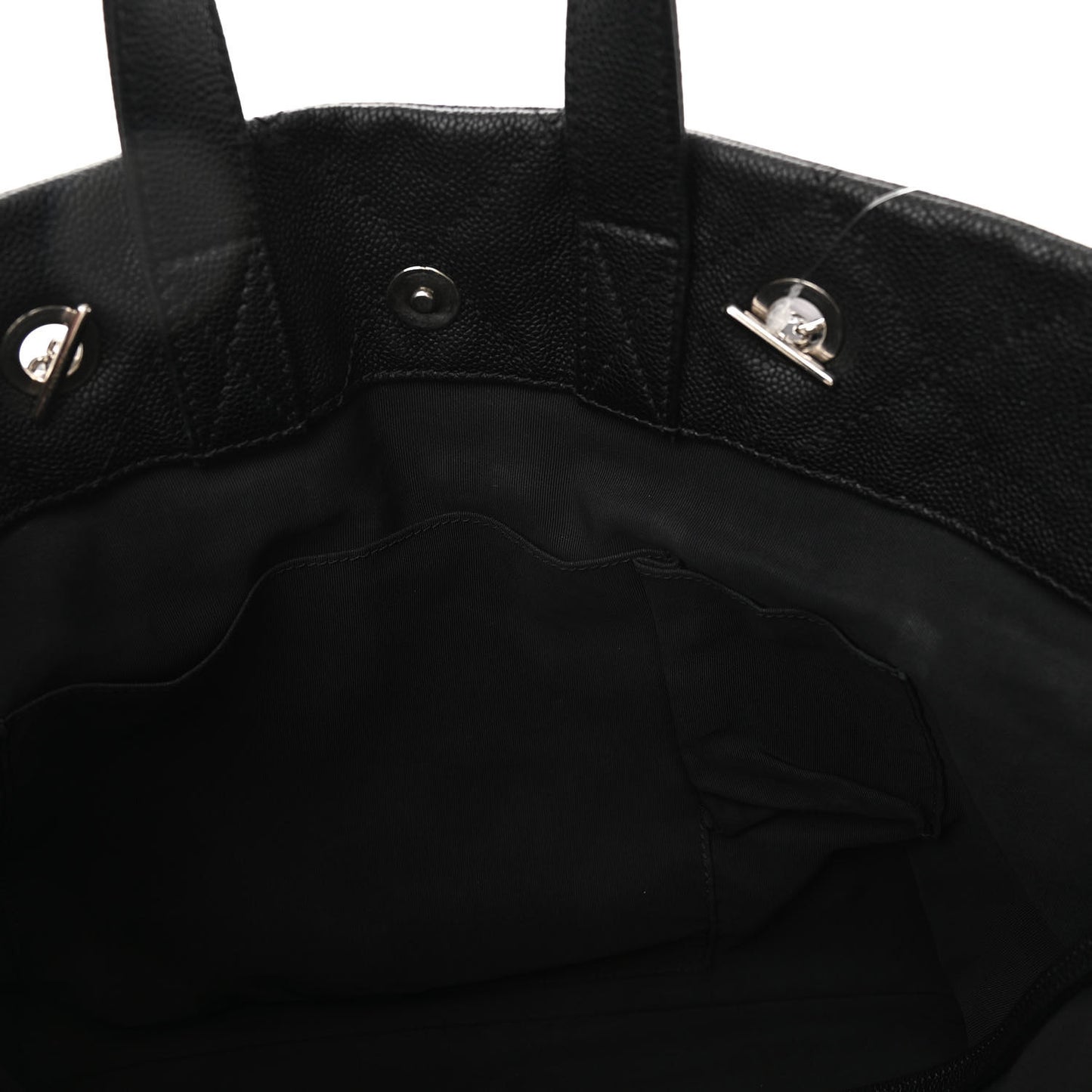 Caviar Quilted Large CC Tote Black