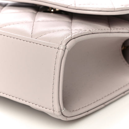 Chanel Lambskin Quilted Mini Trendy CC Clutch With Chain Light Purple 10 of 11
