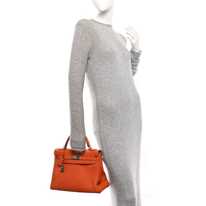 Hermes Togo Kelly Retourne 32 Orange 2 of 10