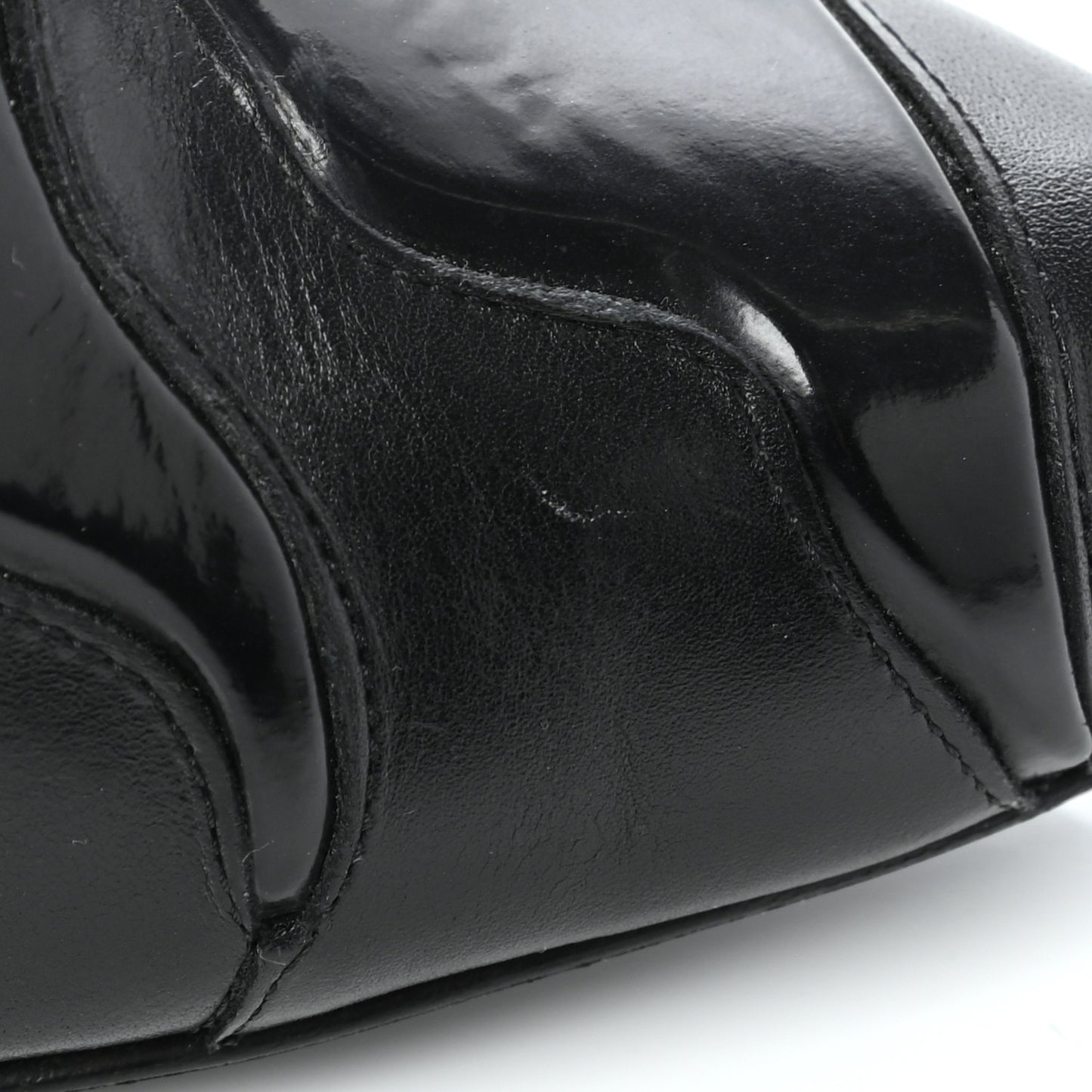 Patent Calfskin Monogram Fireball Ankle Boots 39 Black
