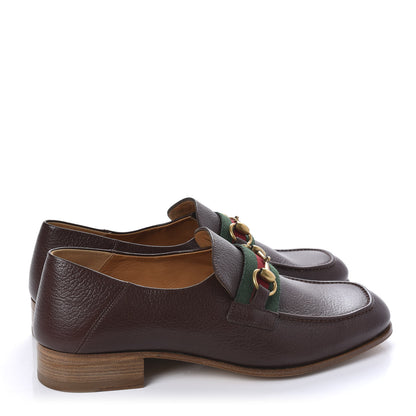 Gucci Havely Kid Web Mens Horsebit Loafers 8 Light Brown 4 of 10